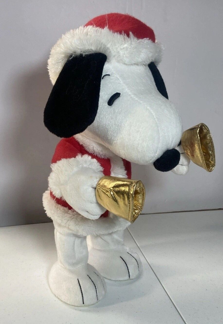Hallmark Snoopy 2011 Peanuts 14" Plush Bell Ringer Christmas Animated